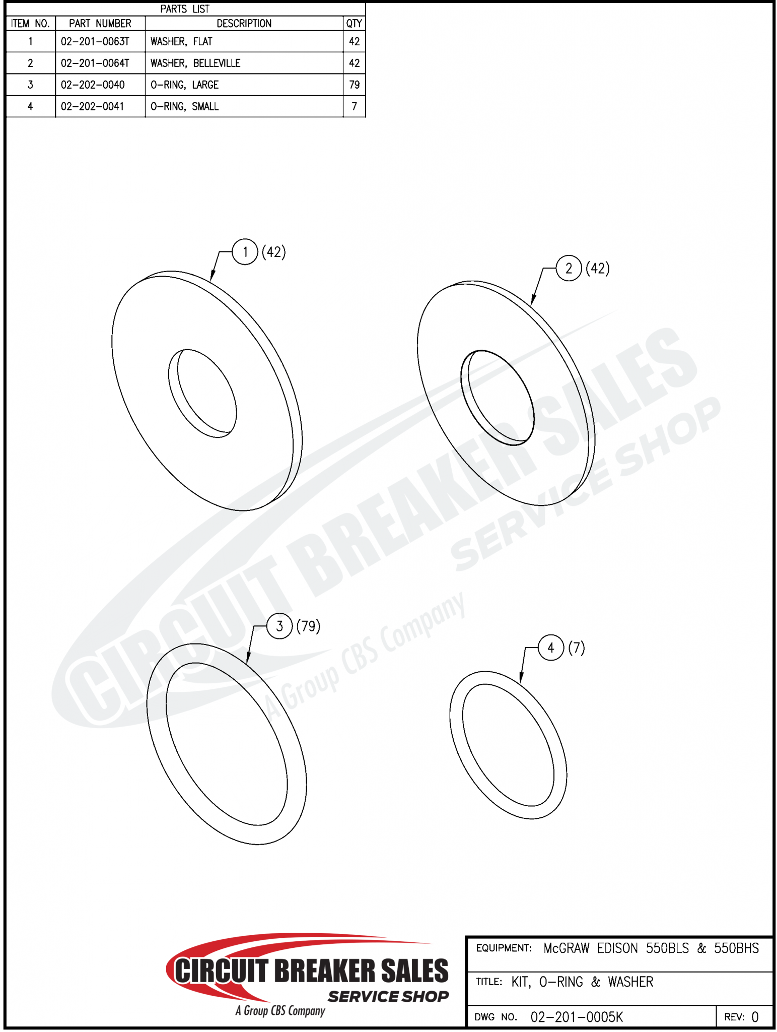 McGraw Edison 550B Series Kit - McGraw Edison 550B O-Ring and Washer ...